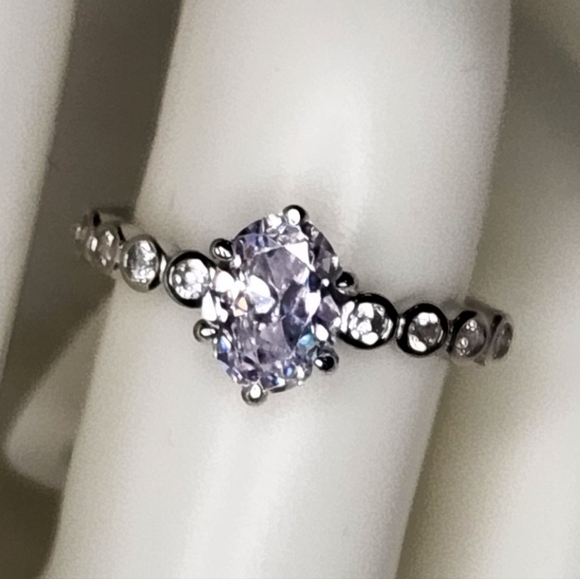 Oval Cut Ring w Circle riders S925 - Picture 2 of 2